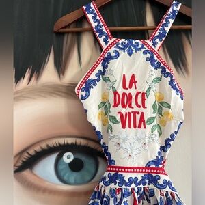 La Dolce Vita lemon print dress